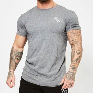 VQ Vanquish Gray Men's Tee Shirt Size XXL Fitness Bodybuilding Gym EUC #0646